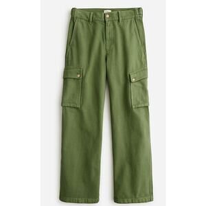 J. Crew Relaxed Cargo pant Heavyweight Twill High Rise Olive Green Women's 25